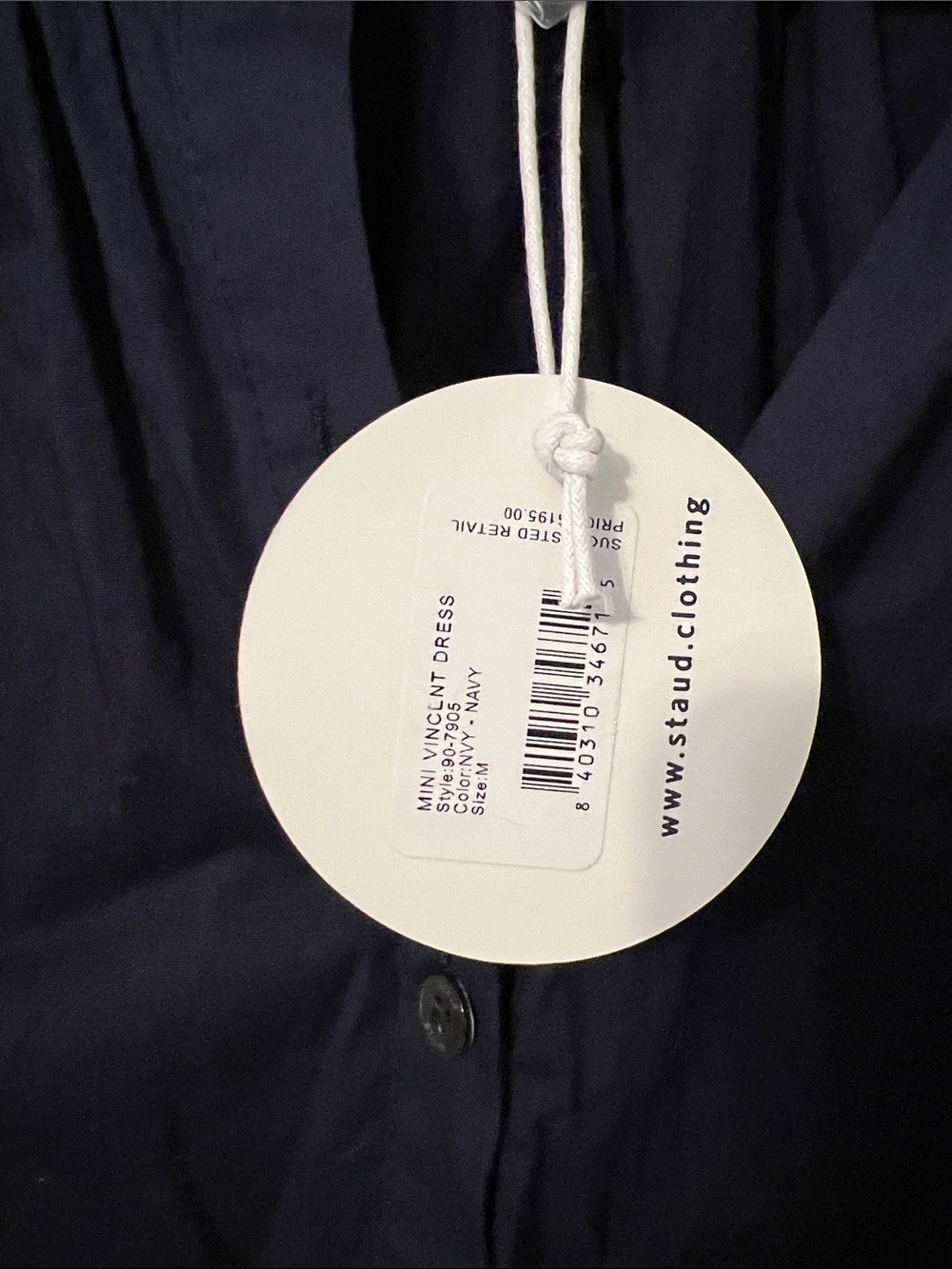 STAUD Mini Vincent Dress, Size M - Picture 3 of 4